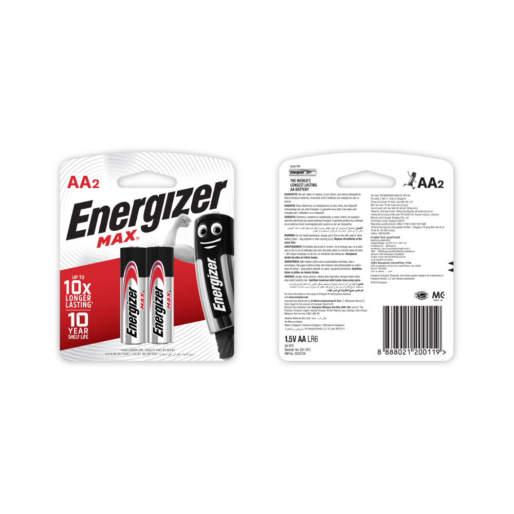 BATTERY MAX AA X 2 - ENERGIZER