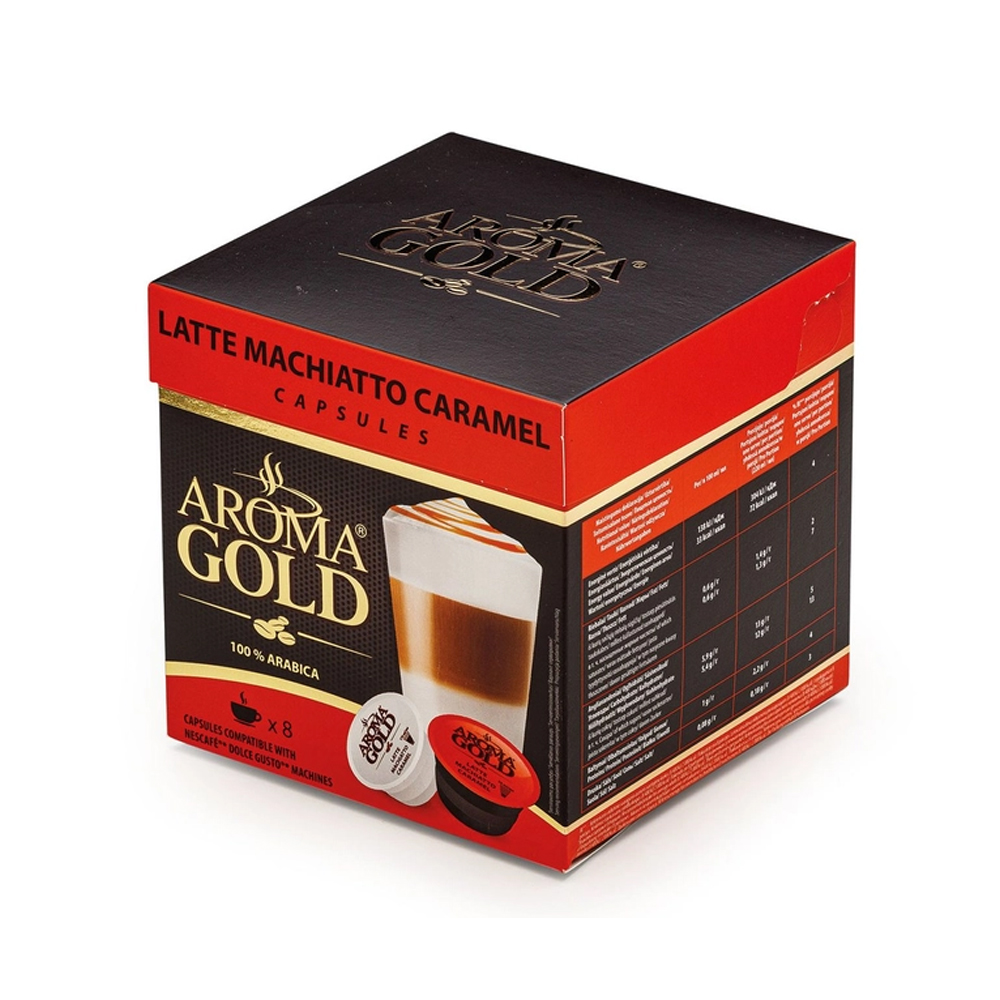 CAPSULE BOX - AROMA GOLD - LATTE MACCHIATO CARAMEL